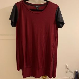 Men’s high low short sleeve shirt